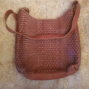 Vintage Boho Woven Leather Bag - image 1